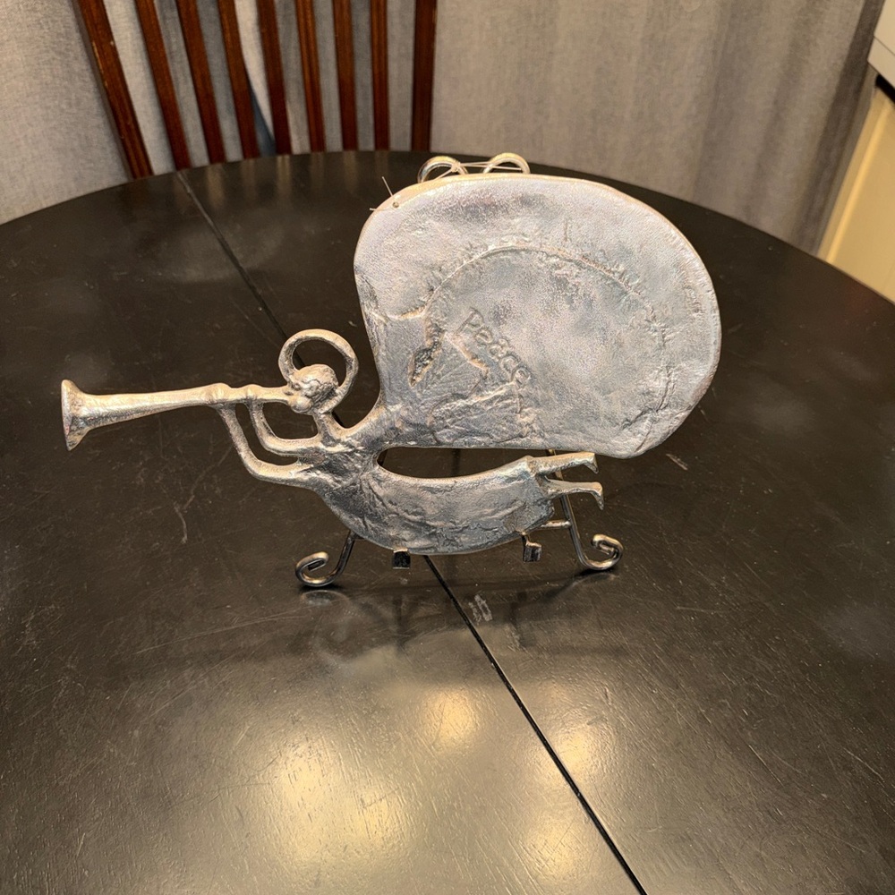 Don Drumm Peace Angel. Sculpted Aluminum in a Brutalist Style